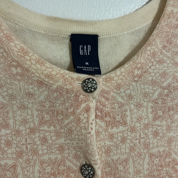 Gap Medium Cotton, Wool and Angora Rabbit Hair Blend Cardigan with Purple Sash - Picture 8 of 8